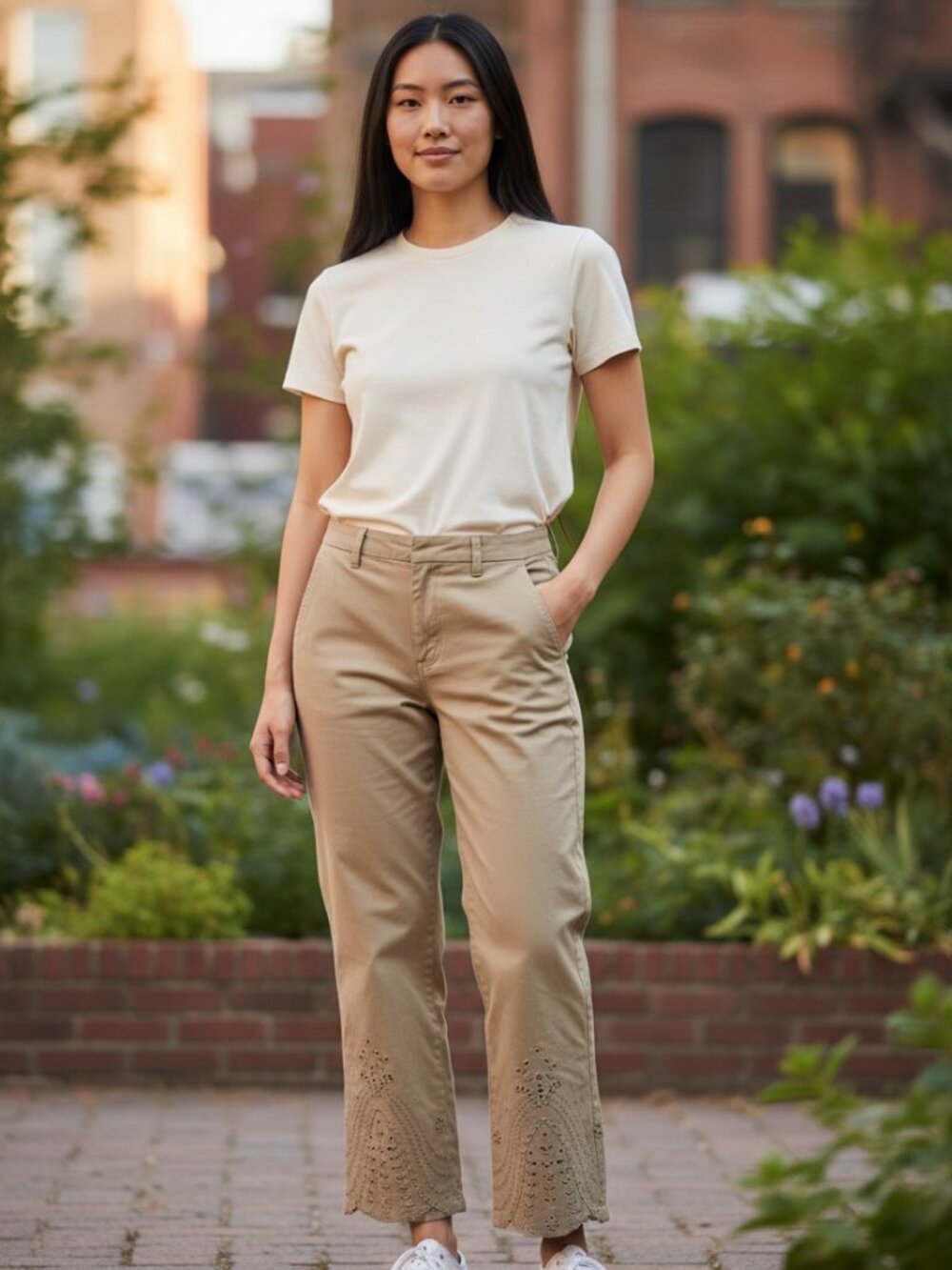 EUC Gap Scalloped Bottom Capris Size: 14